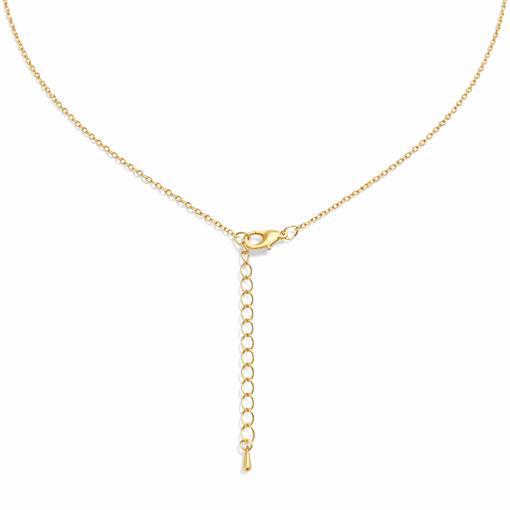 Gold beaded pearl necklace