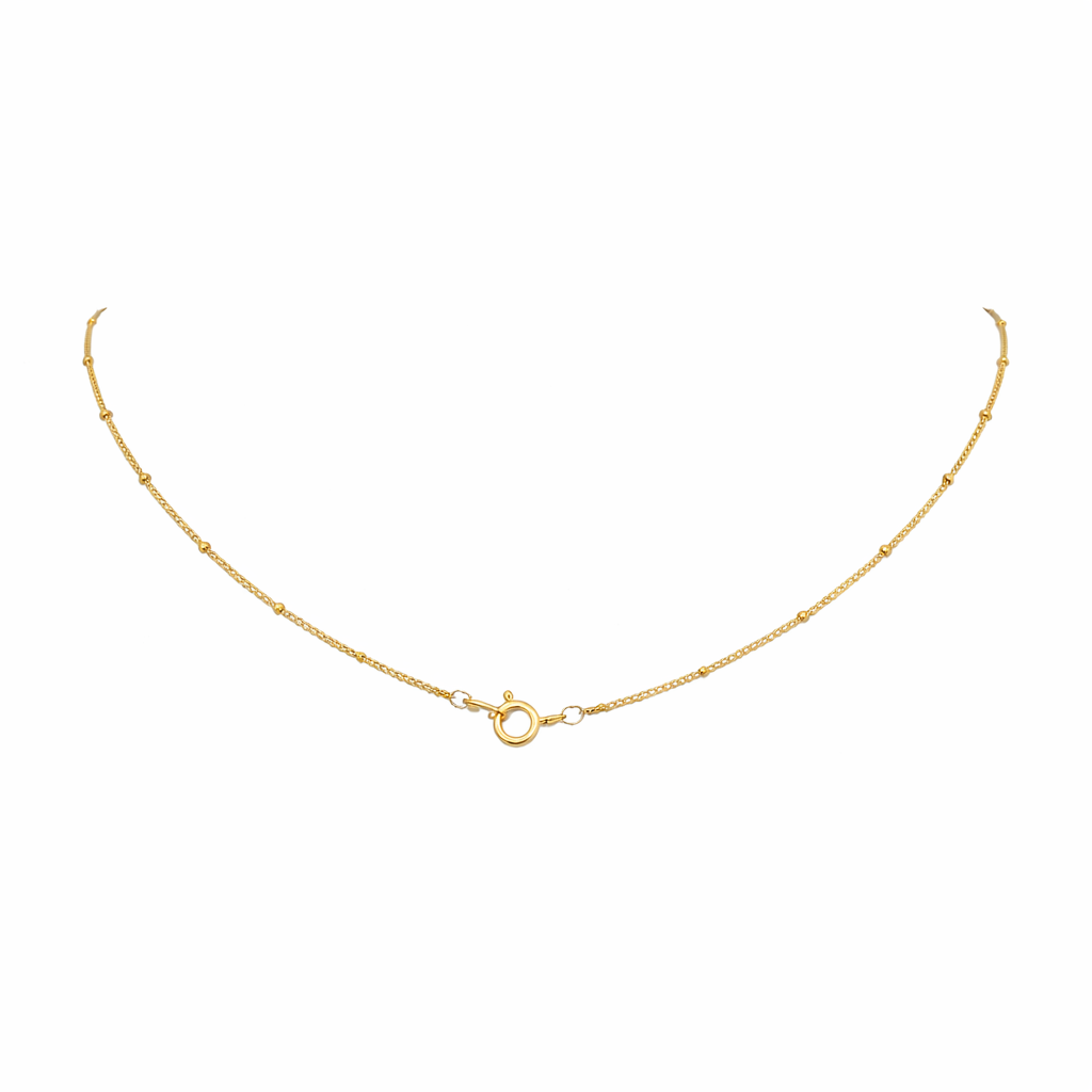 Gold beaded necklace