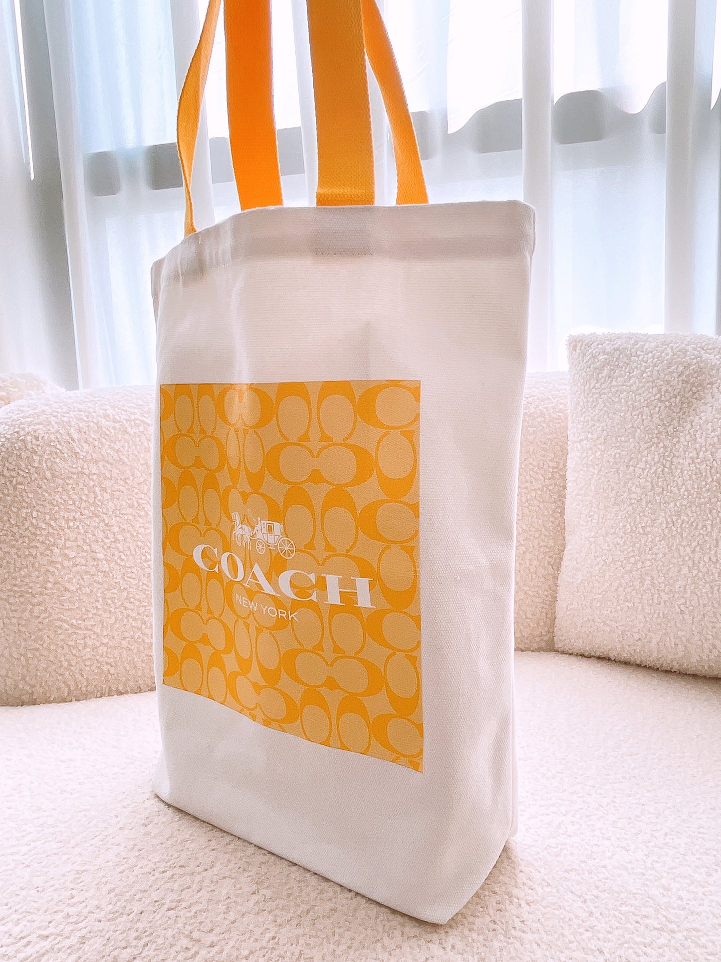 Coach Classic C Logo Printed Canvas Tote