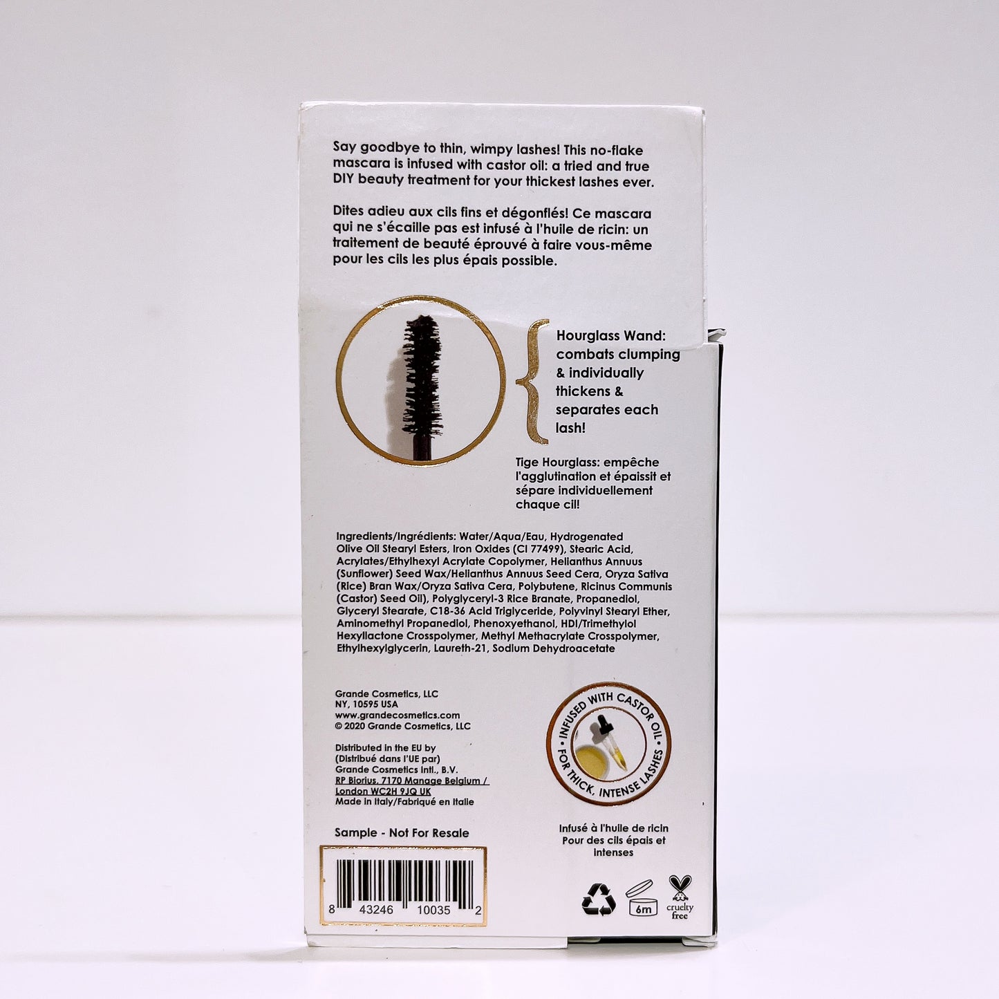 Grande Cosmetics GrandeDRAMA Intense Thickening Mascara with Castor Oil 3g