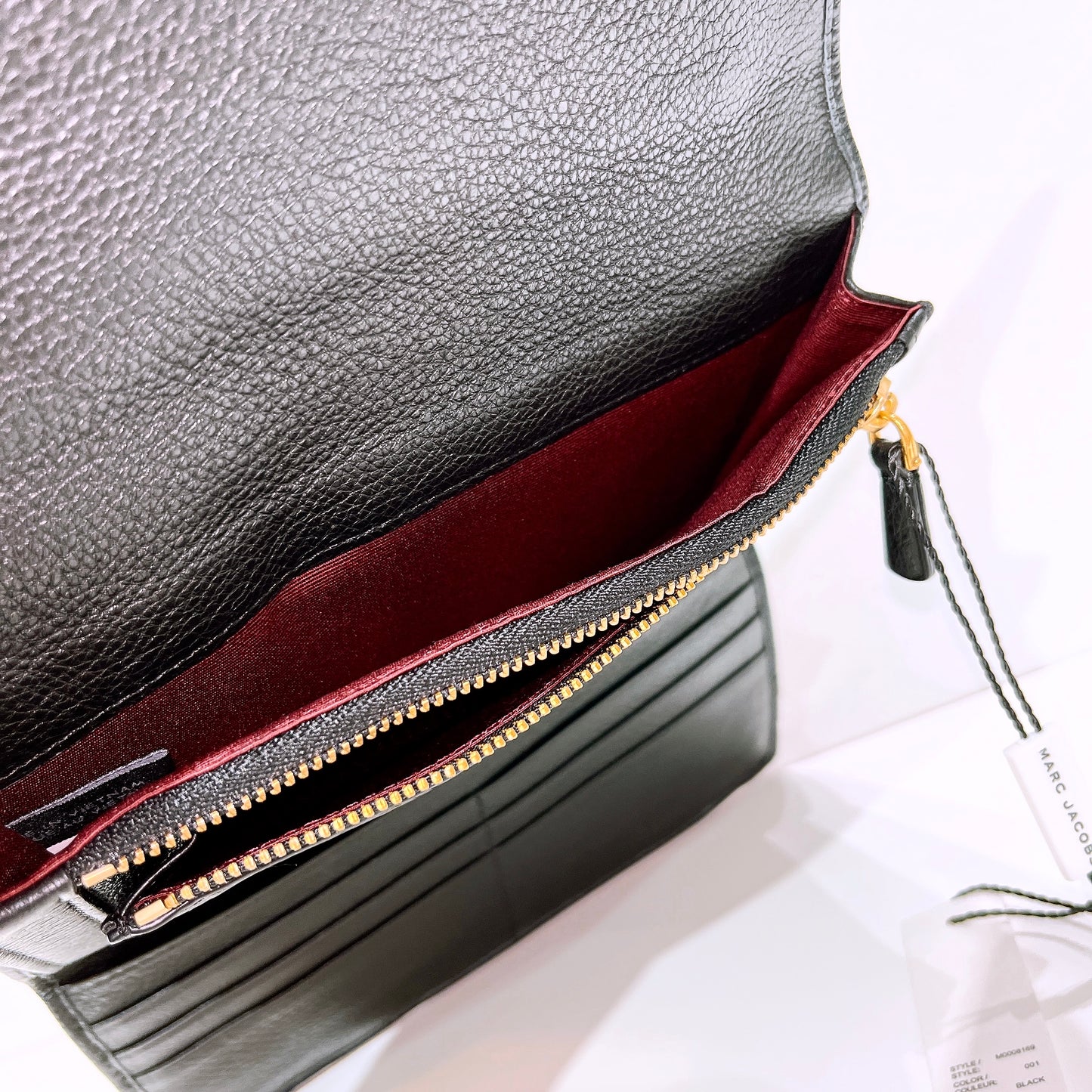 Marc Jacobs Black Leather Continental Flap Wallet