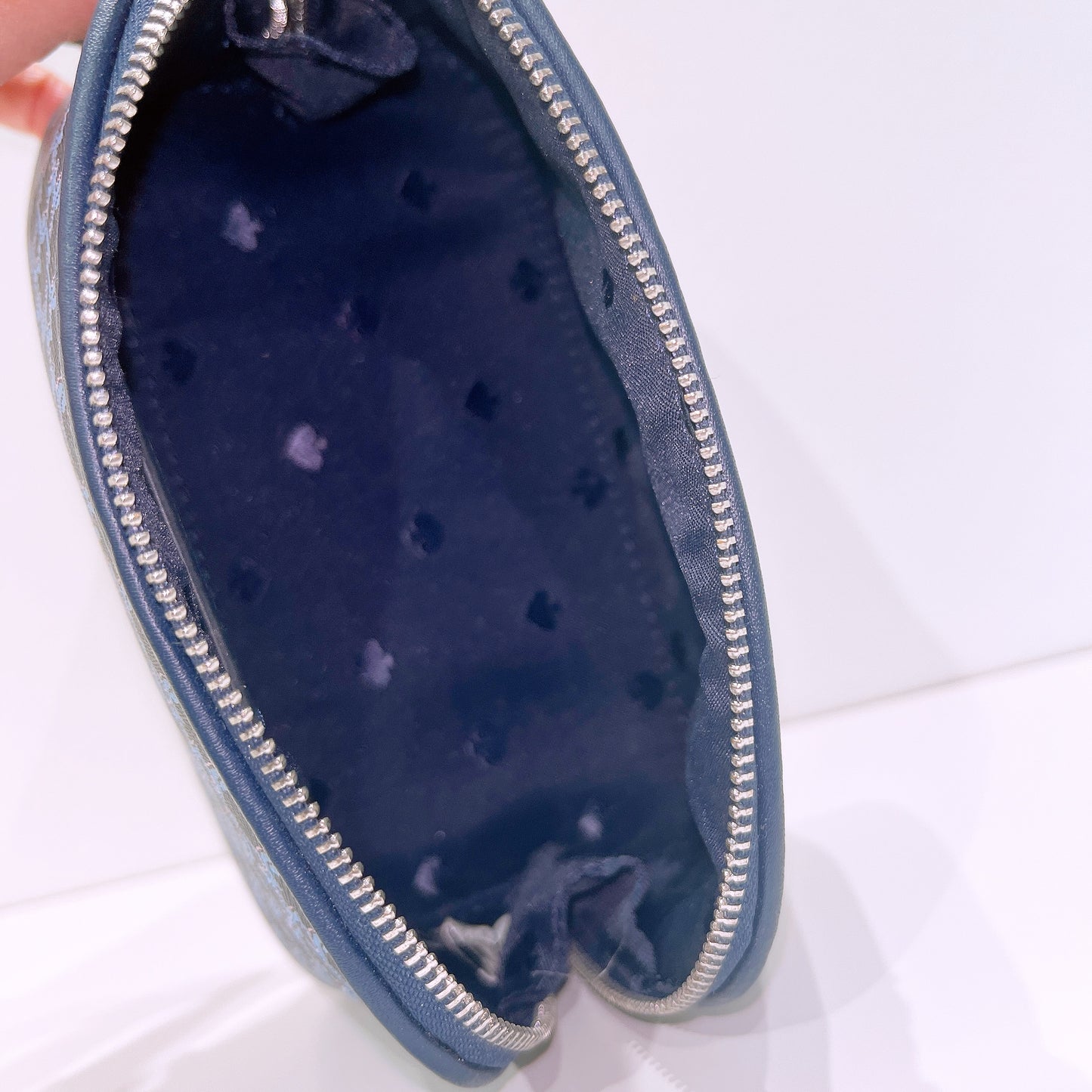 Kate Spade Make Up Cosmetic Bag Spade Link Pouch Travel Navy