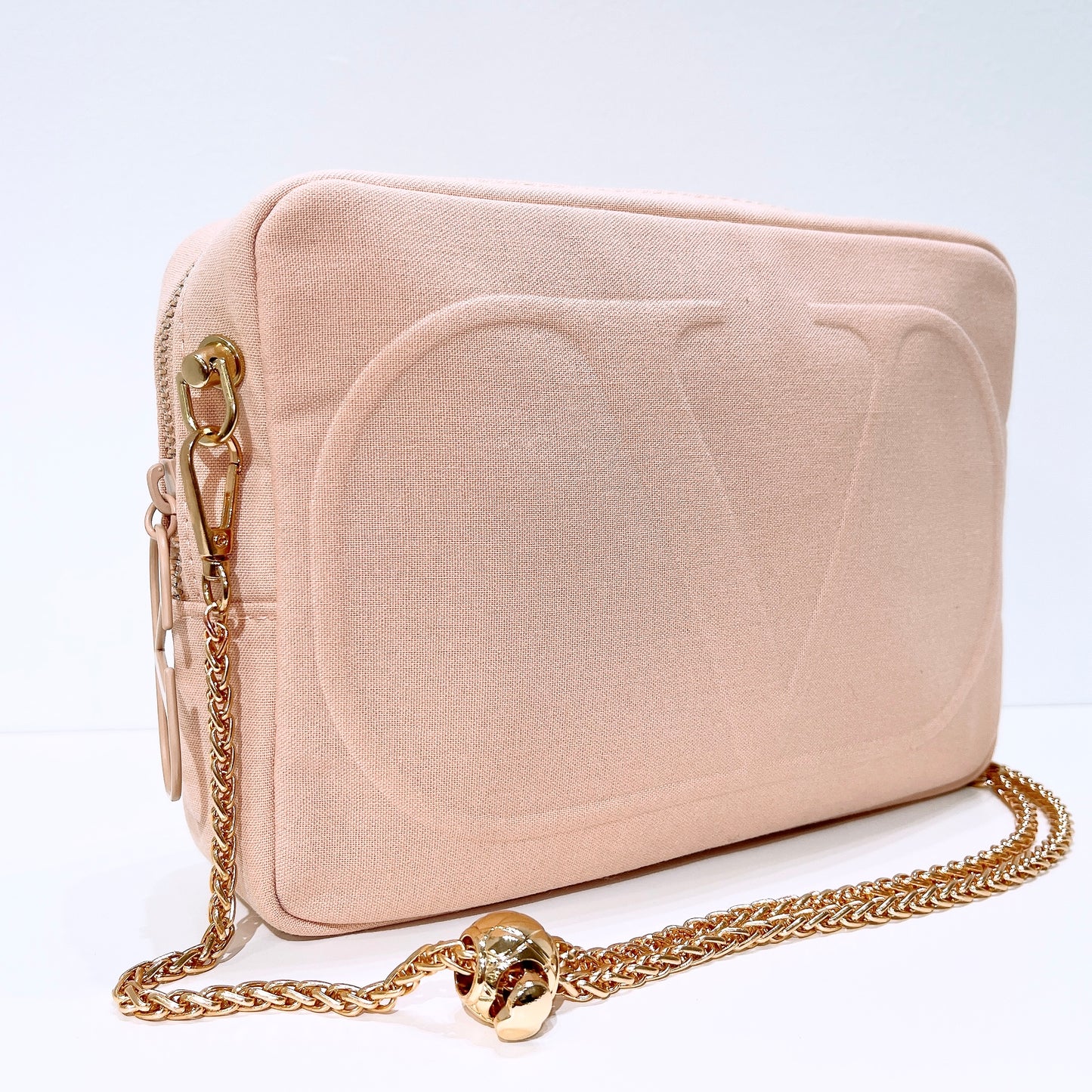 Valentino Beaute Light Pink Large Pouch With Chain