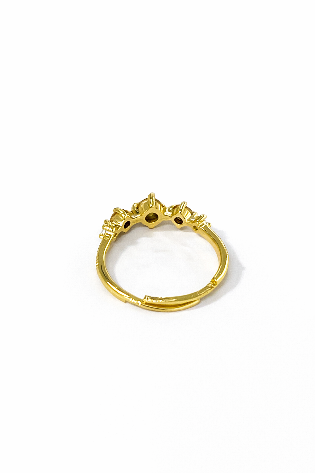 Citrine Adjustable gold ring