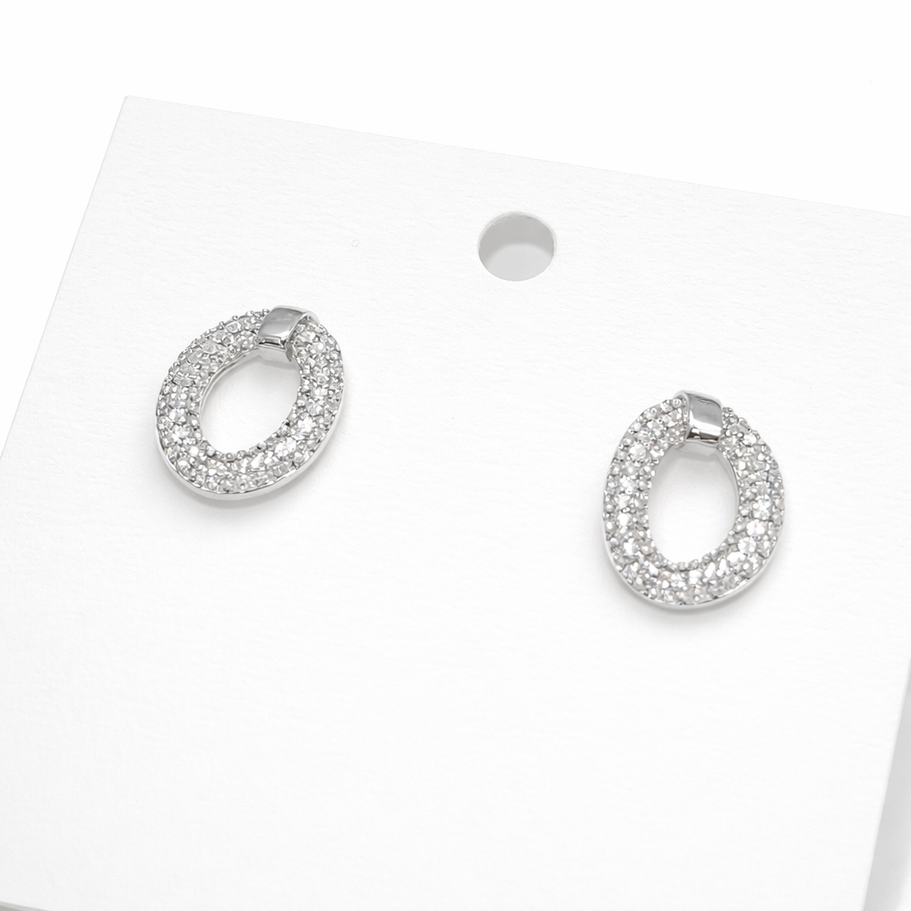 Teardrop-shaped stud earrings