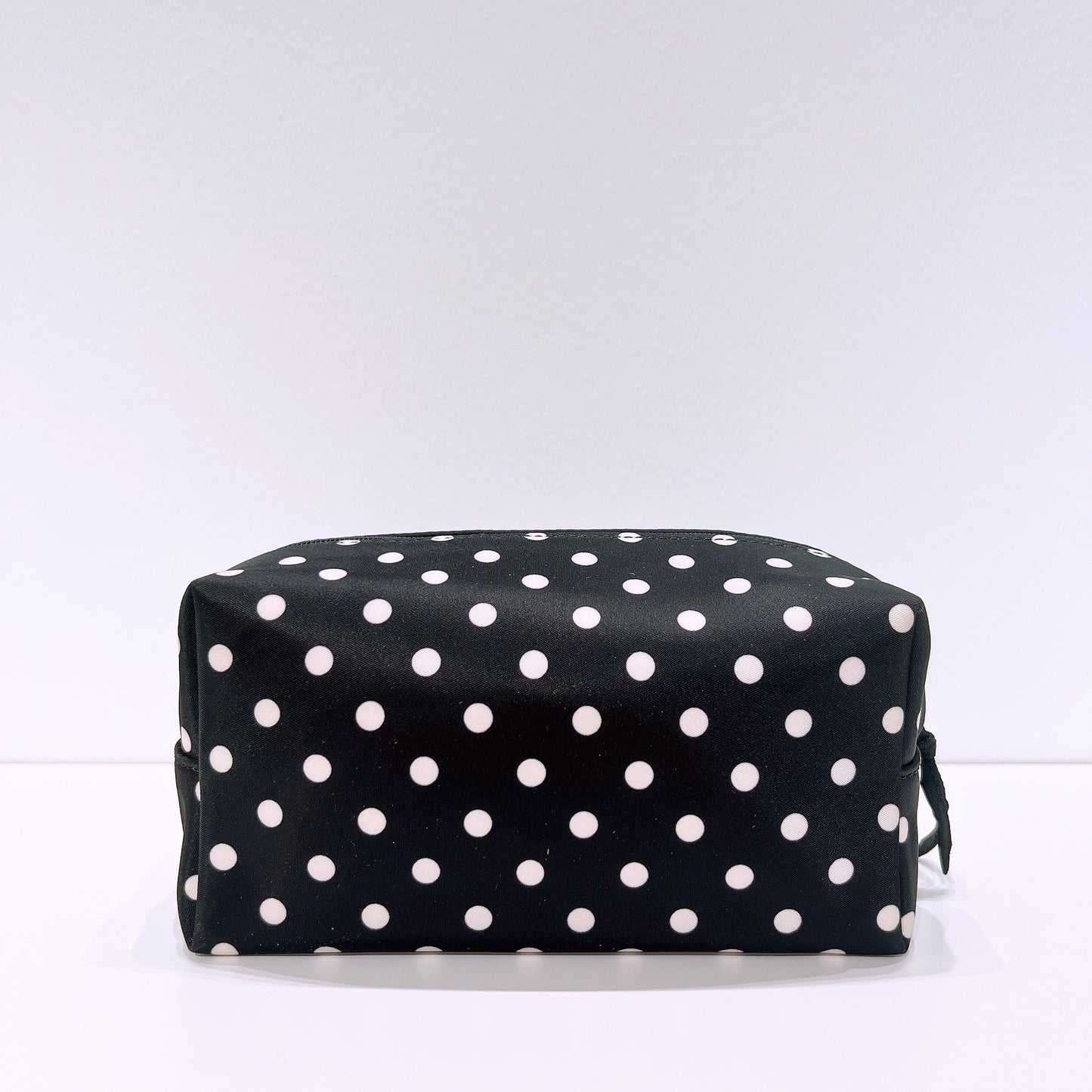 Kate Spade Black nylon polka dot cosmetic bag