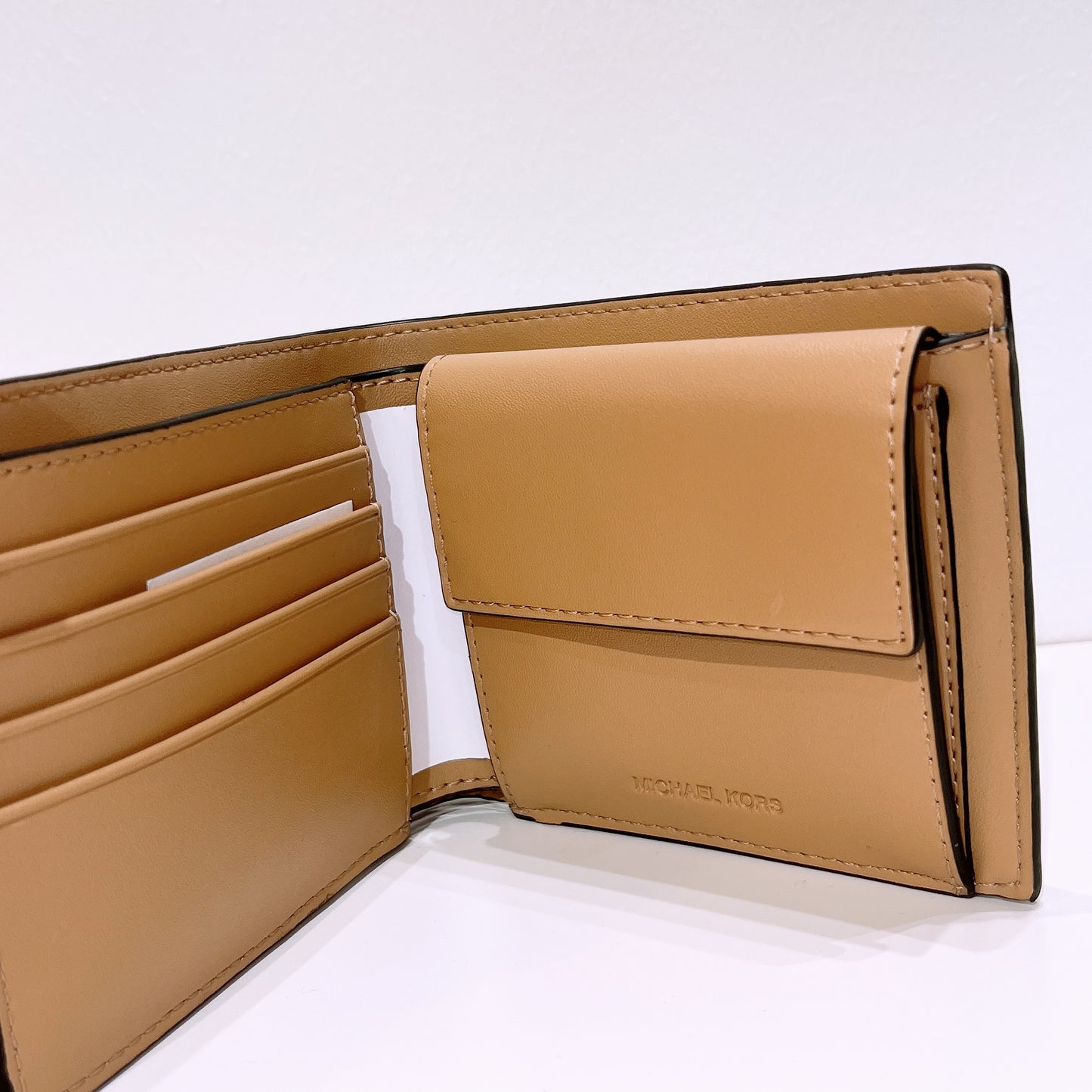 Michael Kors Cooper Striped Logo Billfold Wallet With Coin Pouch