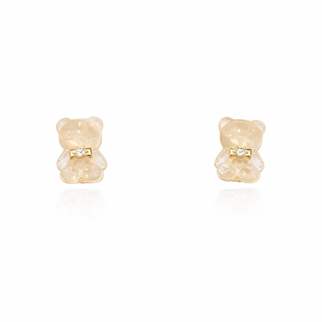 Golden bear with a crystal bow