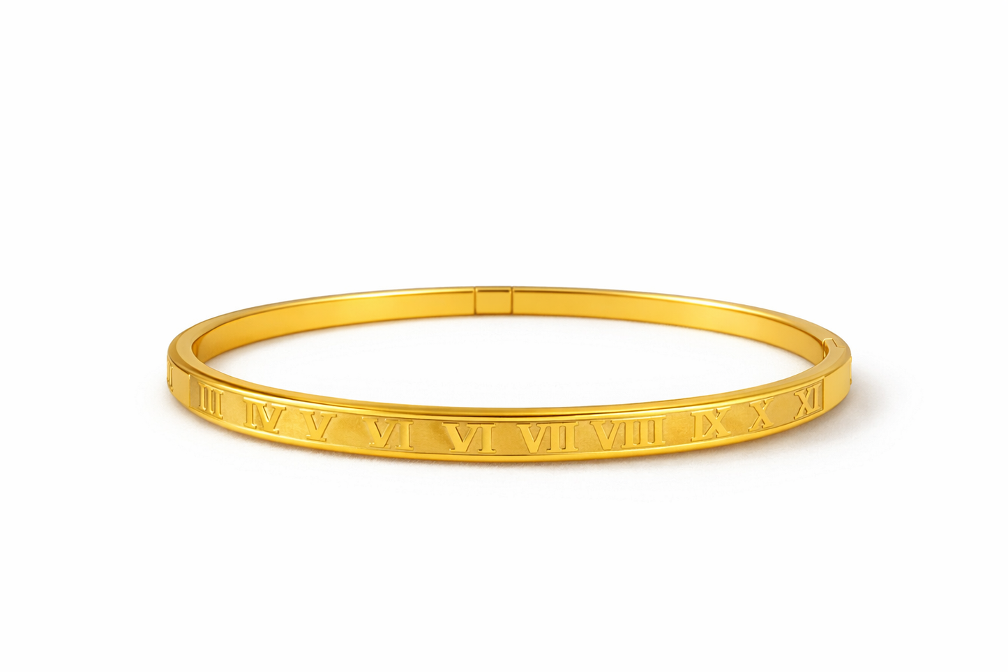 Gold bracelet with Roman numerals