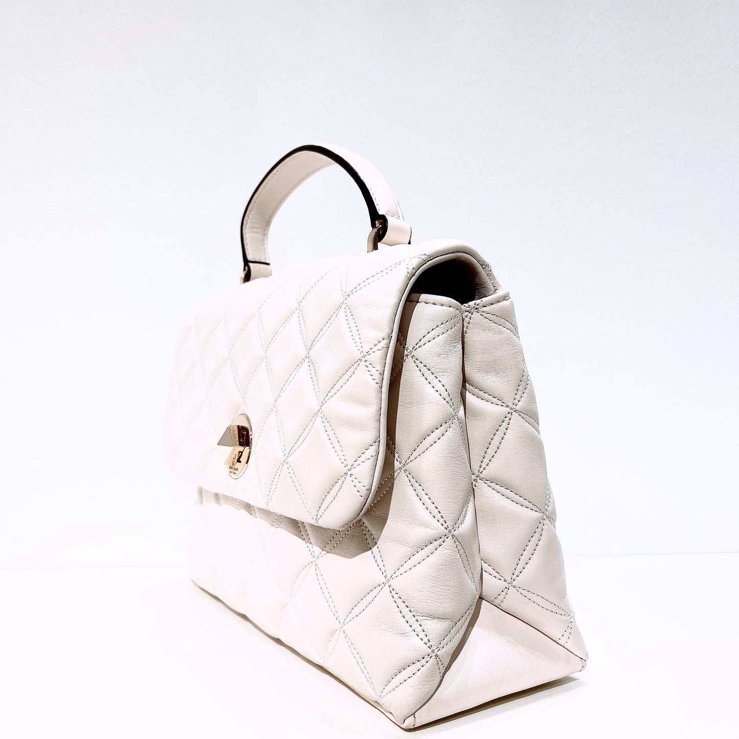 Kate Spade Natalia Smooth Quilted Leather Top Handle Satchel