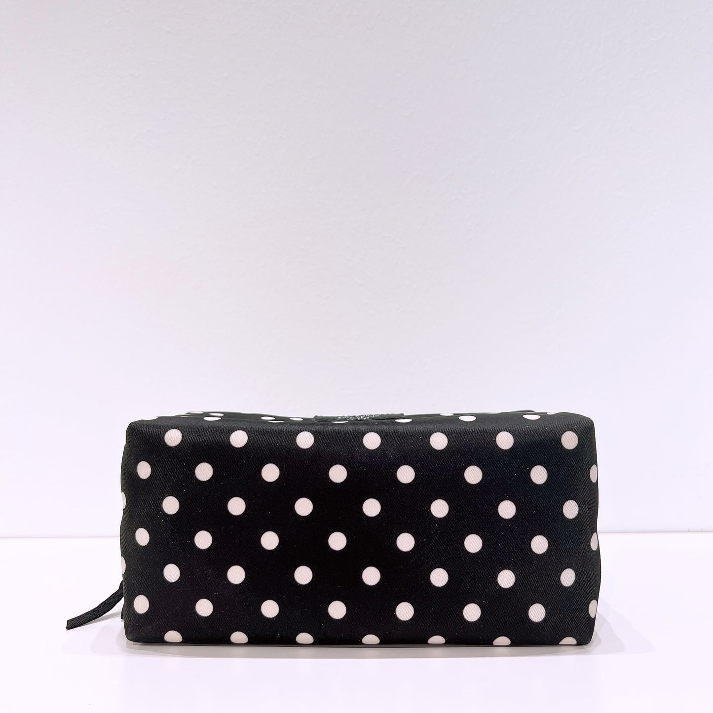 Kate Spade Black nylon polka dot cosmetic bag