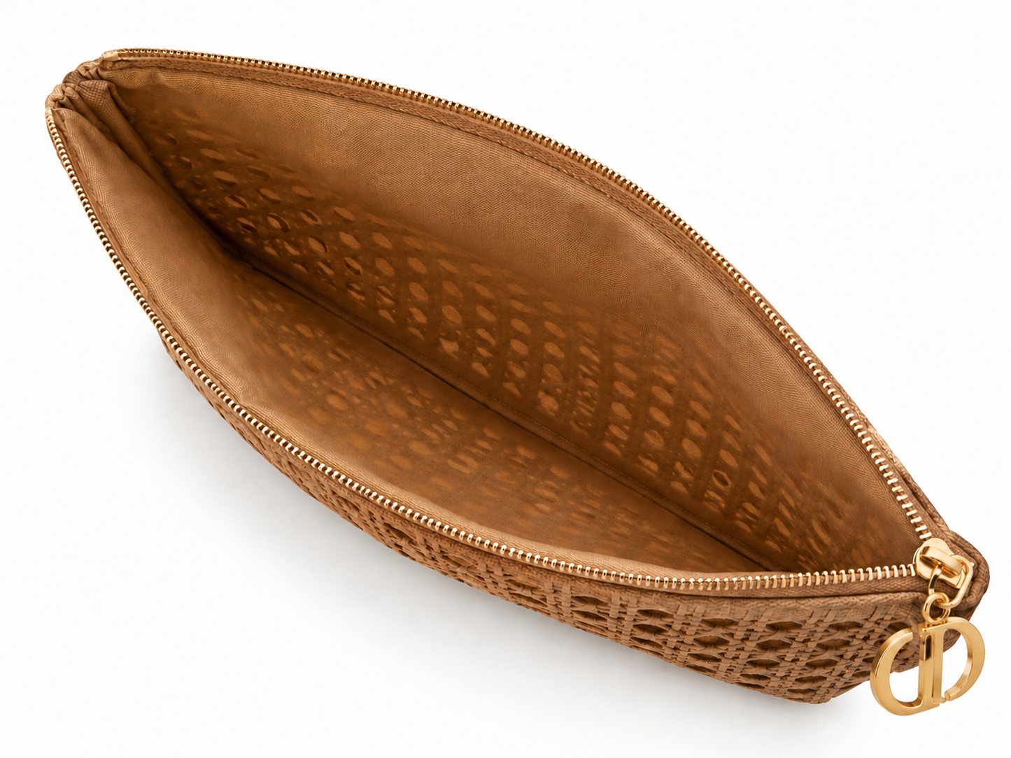Dior Solar series laffia woven makeup bag