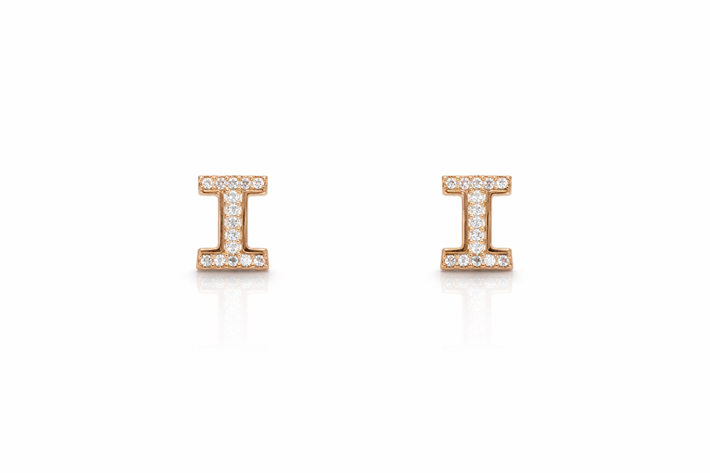 I”Rose Gold earrings