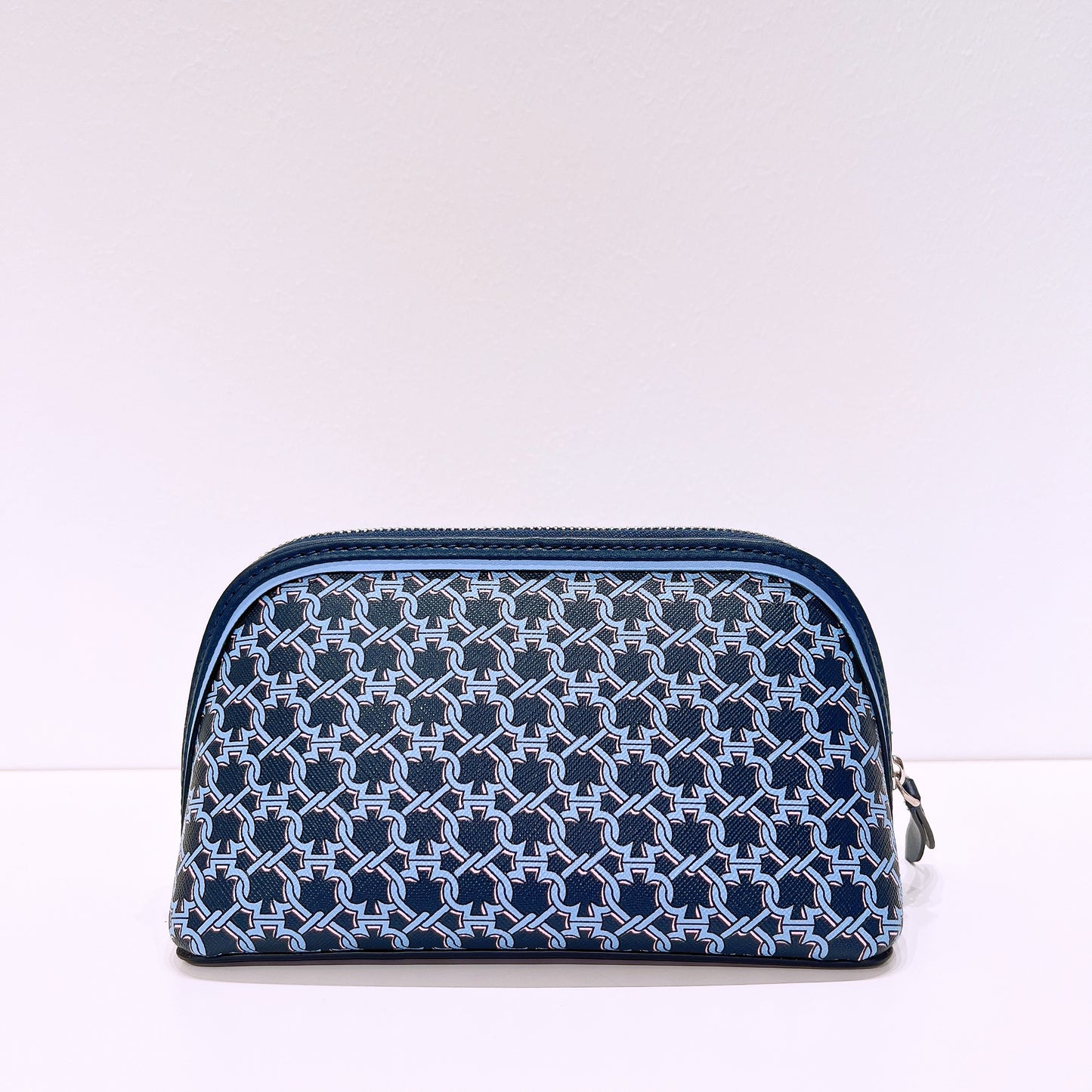 Kate Spade Make Up Cosmetic Bag Spade Link Pouch Travel Navy