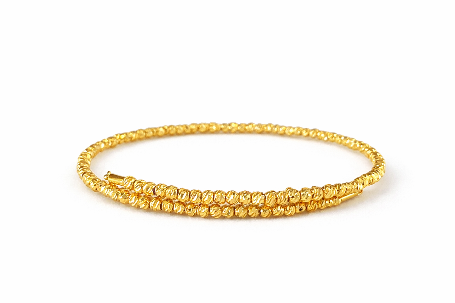 Golden spiral beaded bracelet