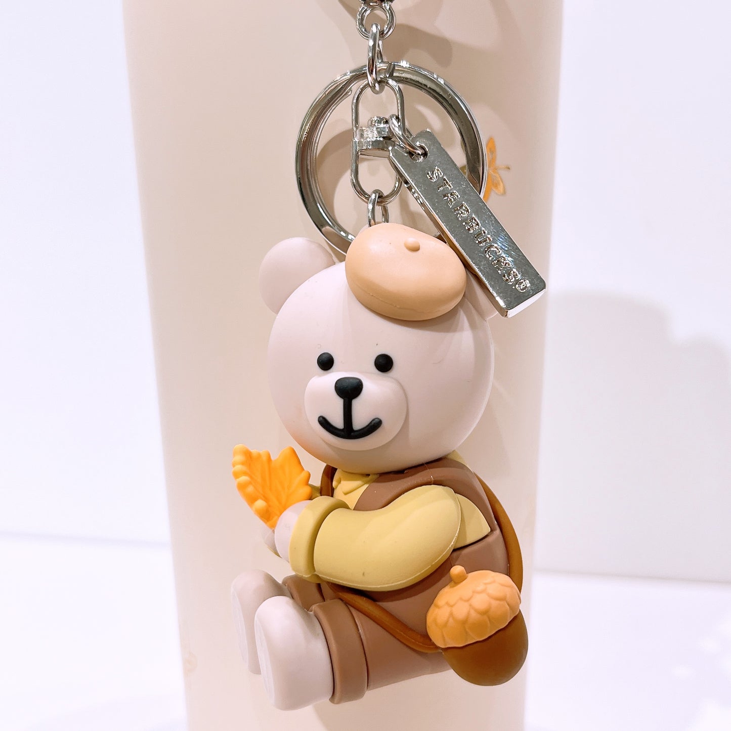 Starbucks Autumn Milk Tea 16oz SS Double Drink Tumbler With Keychain