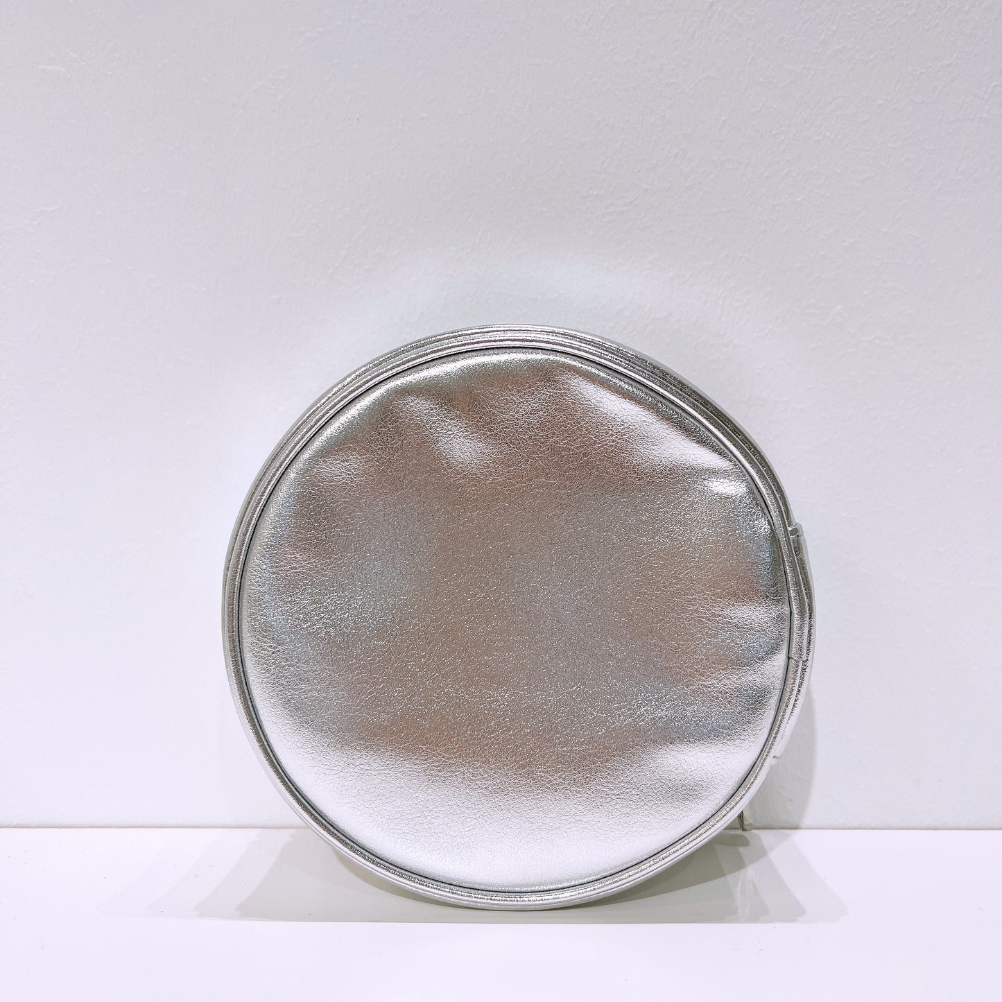 Dior Beauty Round Zipped Silver Pouch