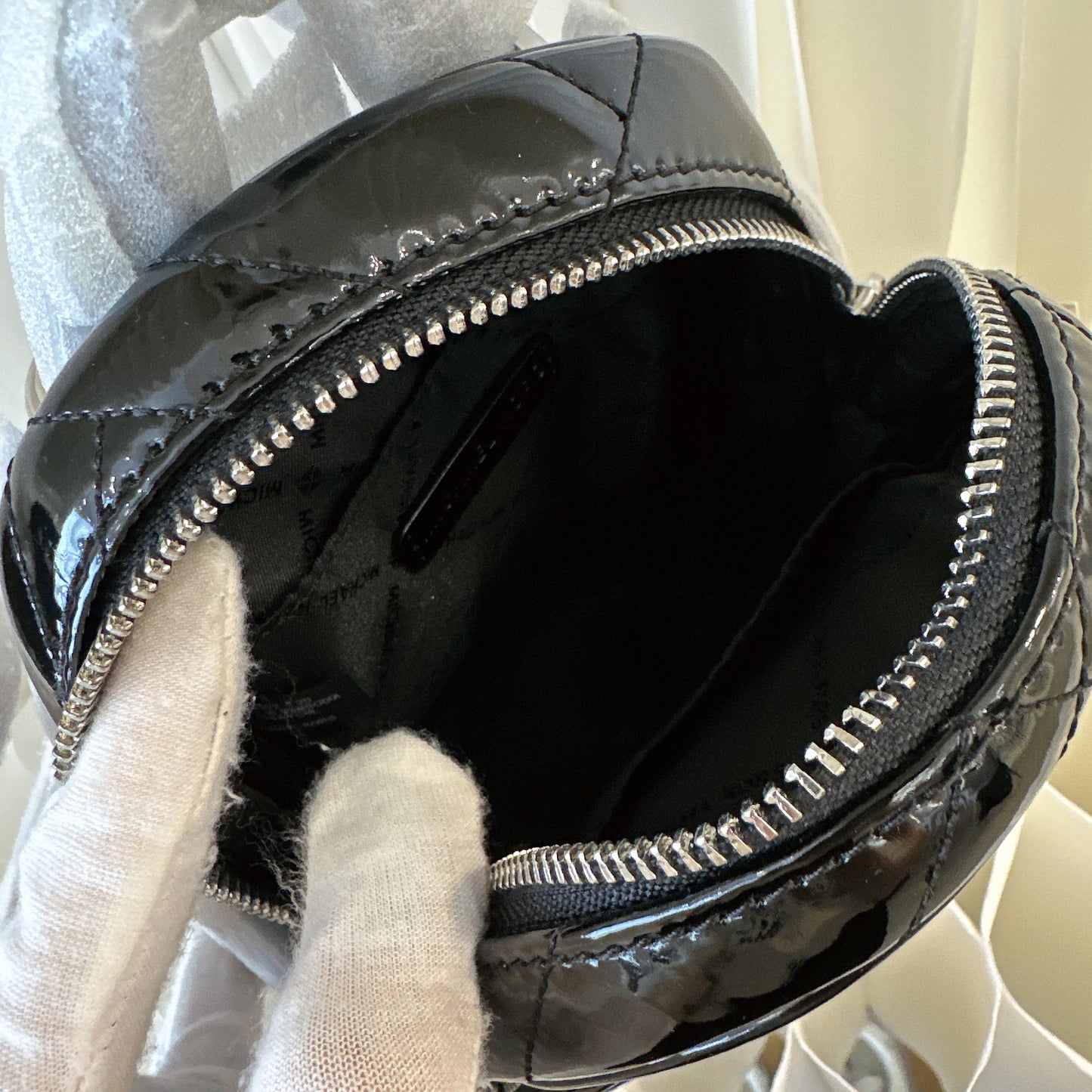 Michael Kors Mini Patent Leather Backpack Black