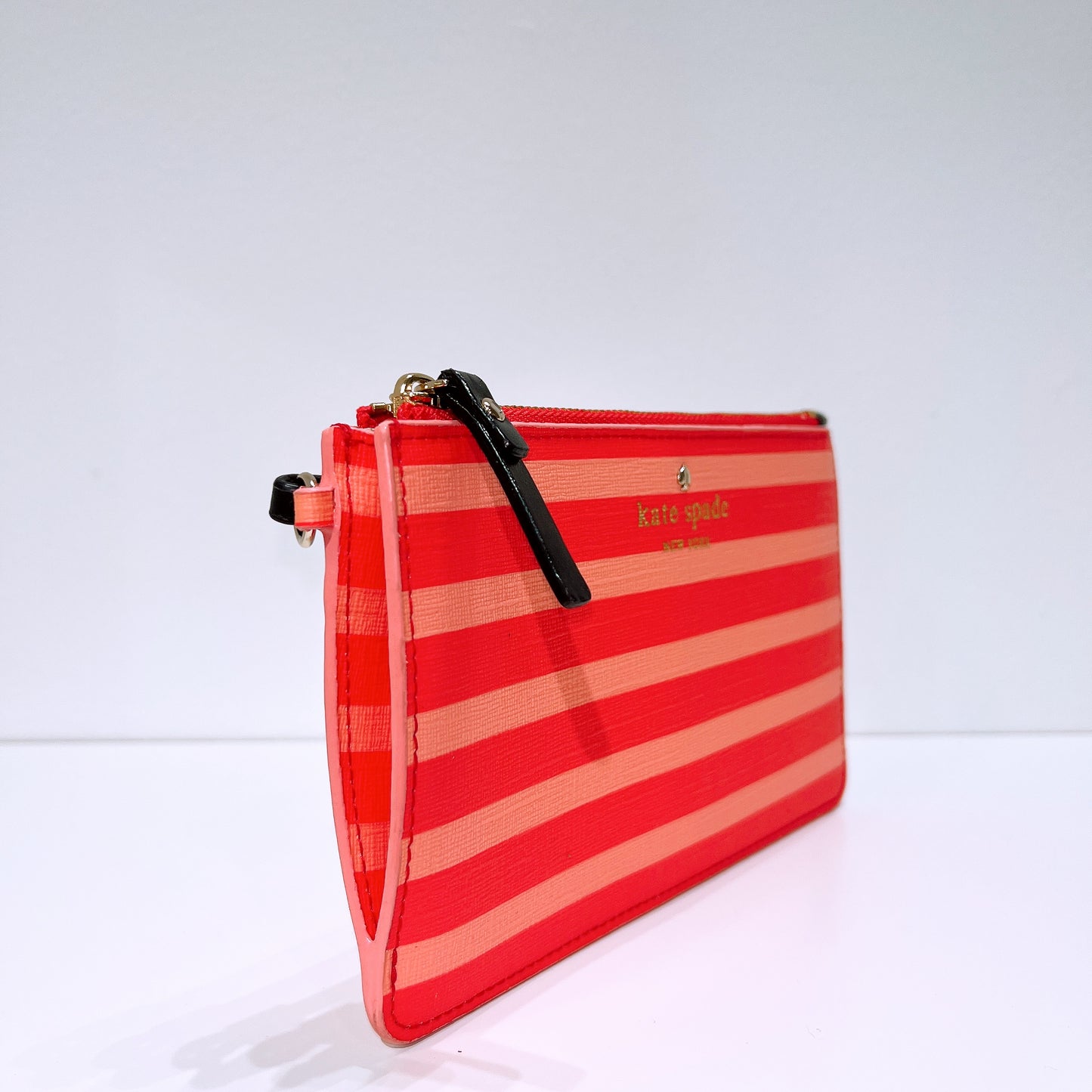 Kate Spade Pink Striped Slim Wristlet