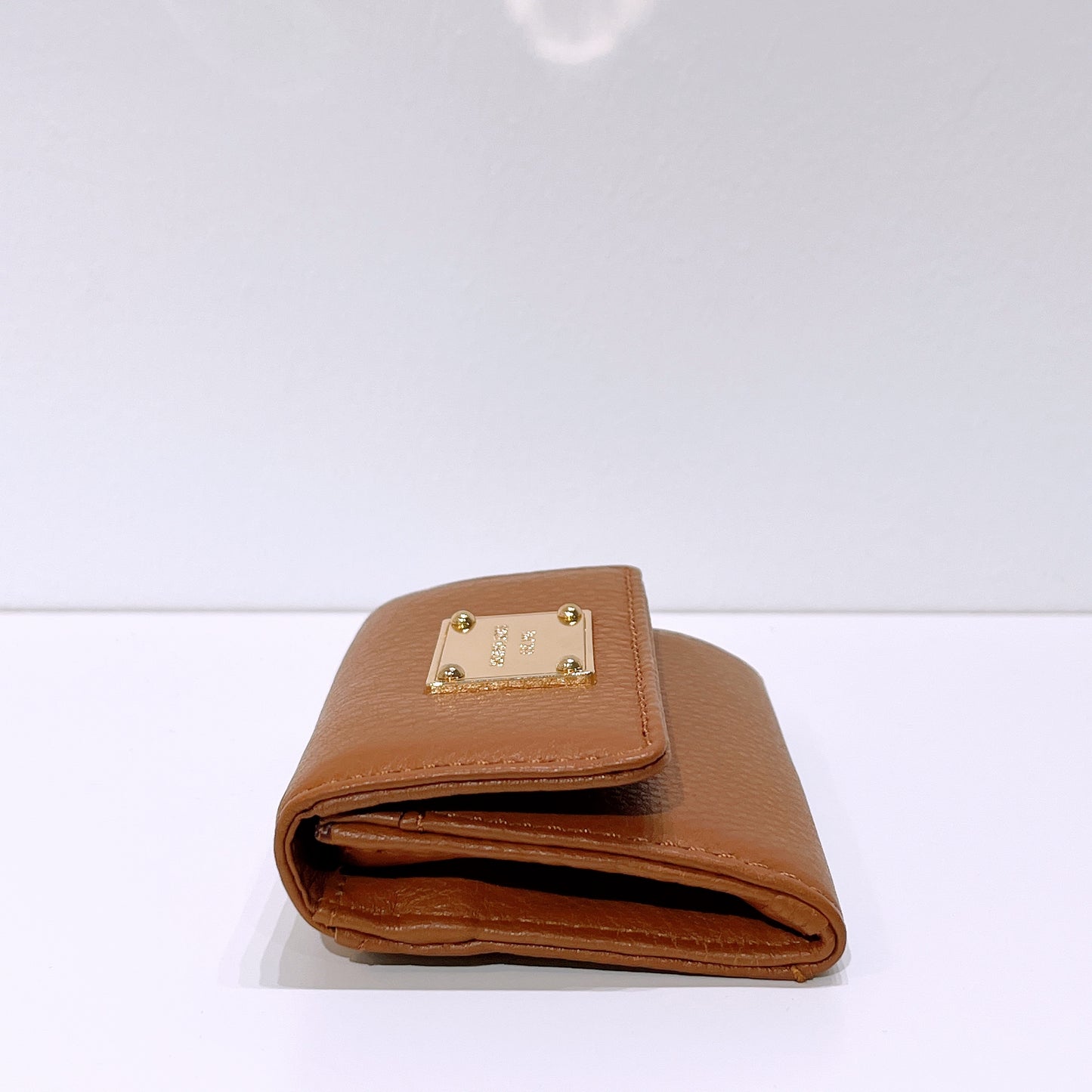Michael Kors Brown Leather Card Small Wallet with Keychain