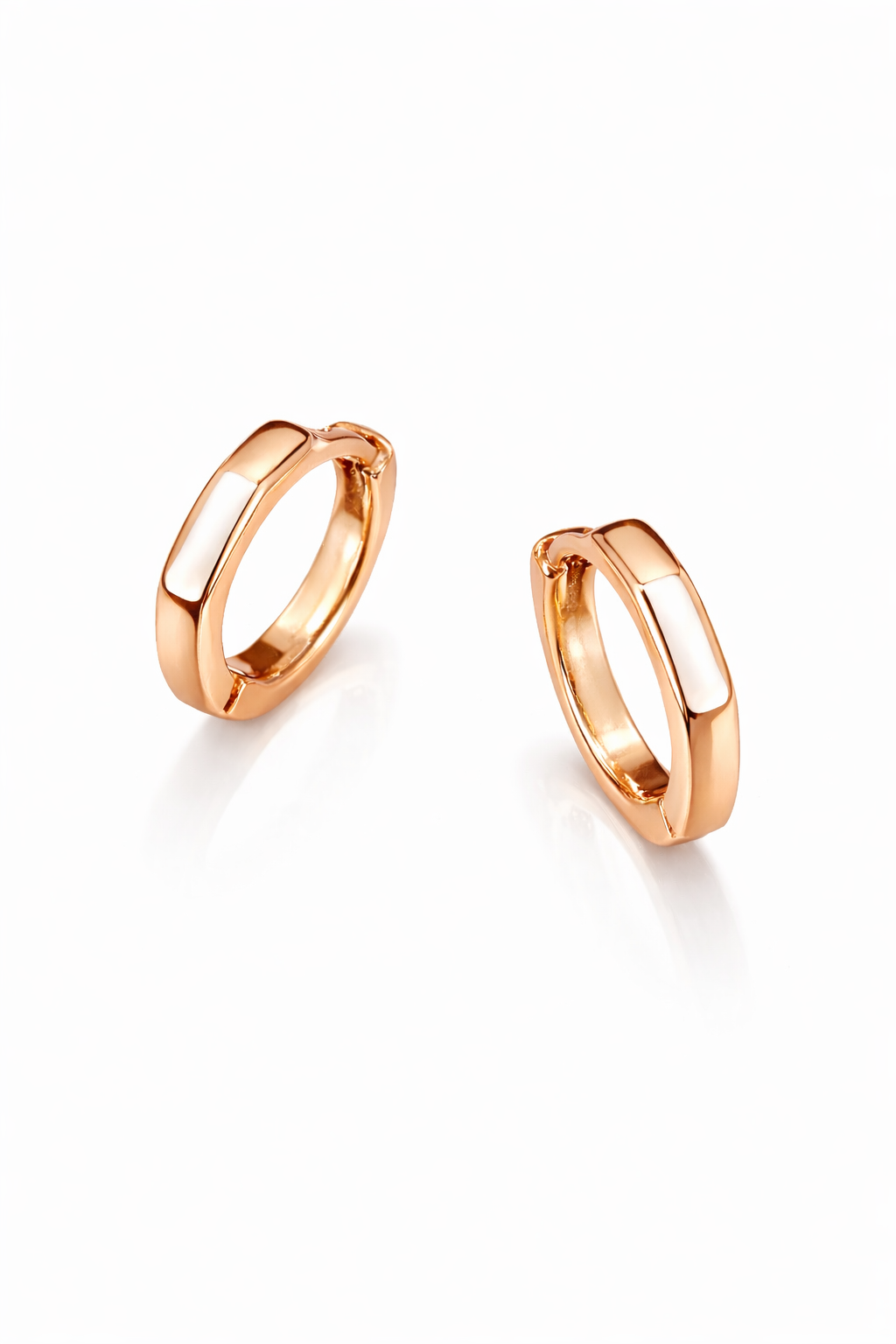 Hexagon Huggie Hoop Earrings