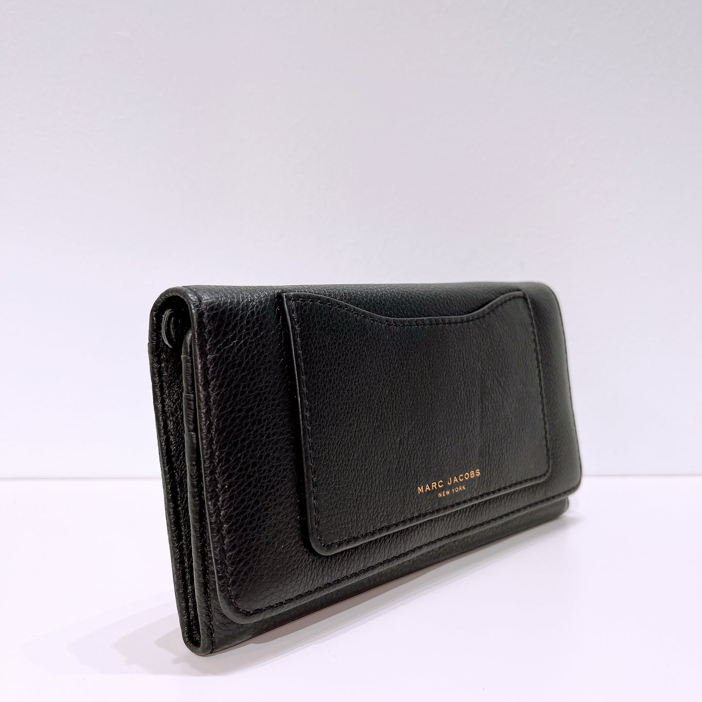 Marc Jacobs Black Leather Continental Flap Wallet