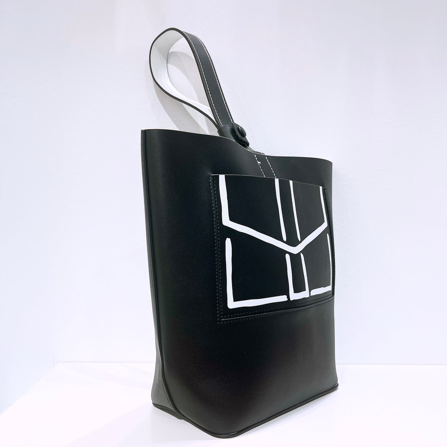 Estee Lauder Parfum Leather Tote Black