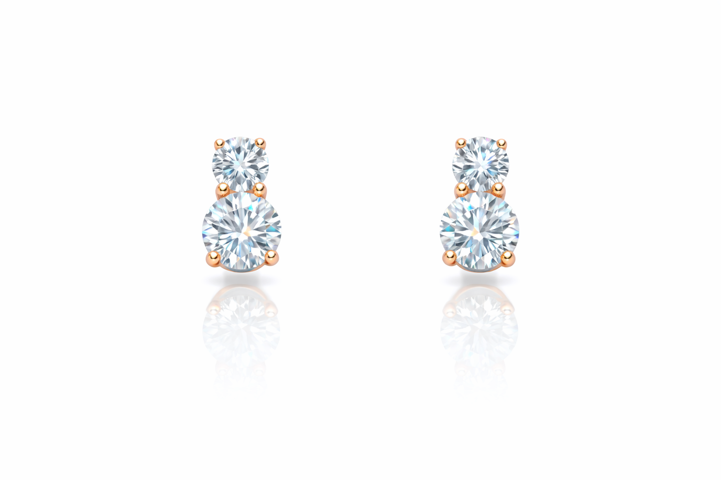 Double stud earrings