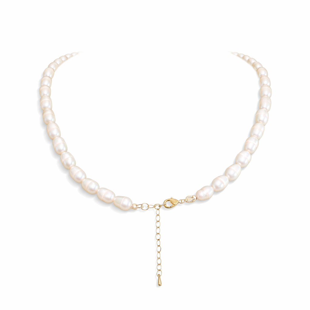Rose Pendant Pearl necklace