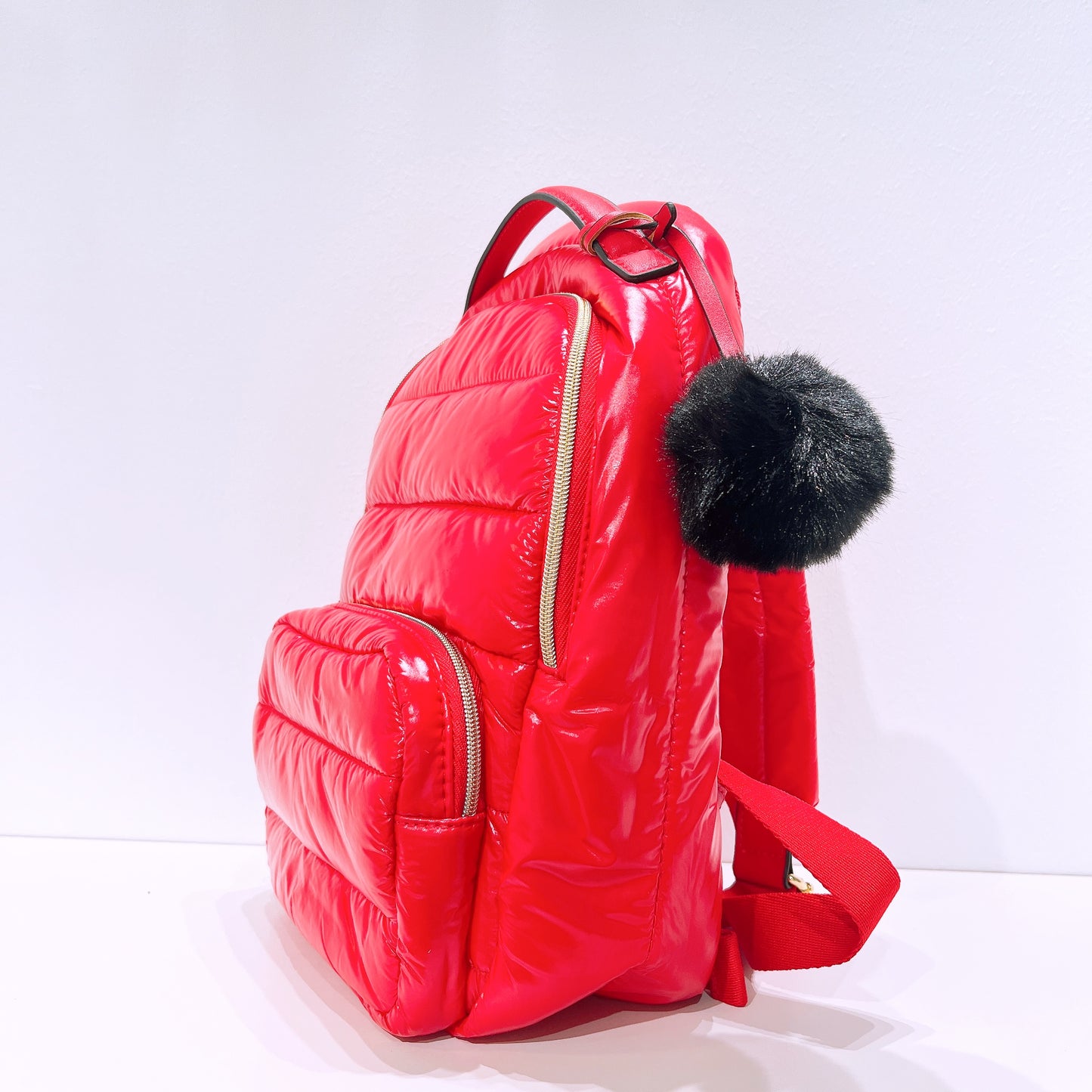 Estee Lauder Red Fluffy Backpack