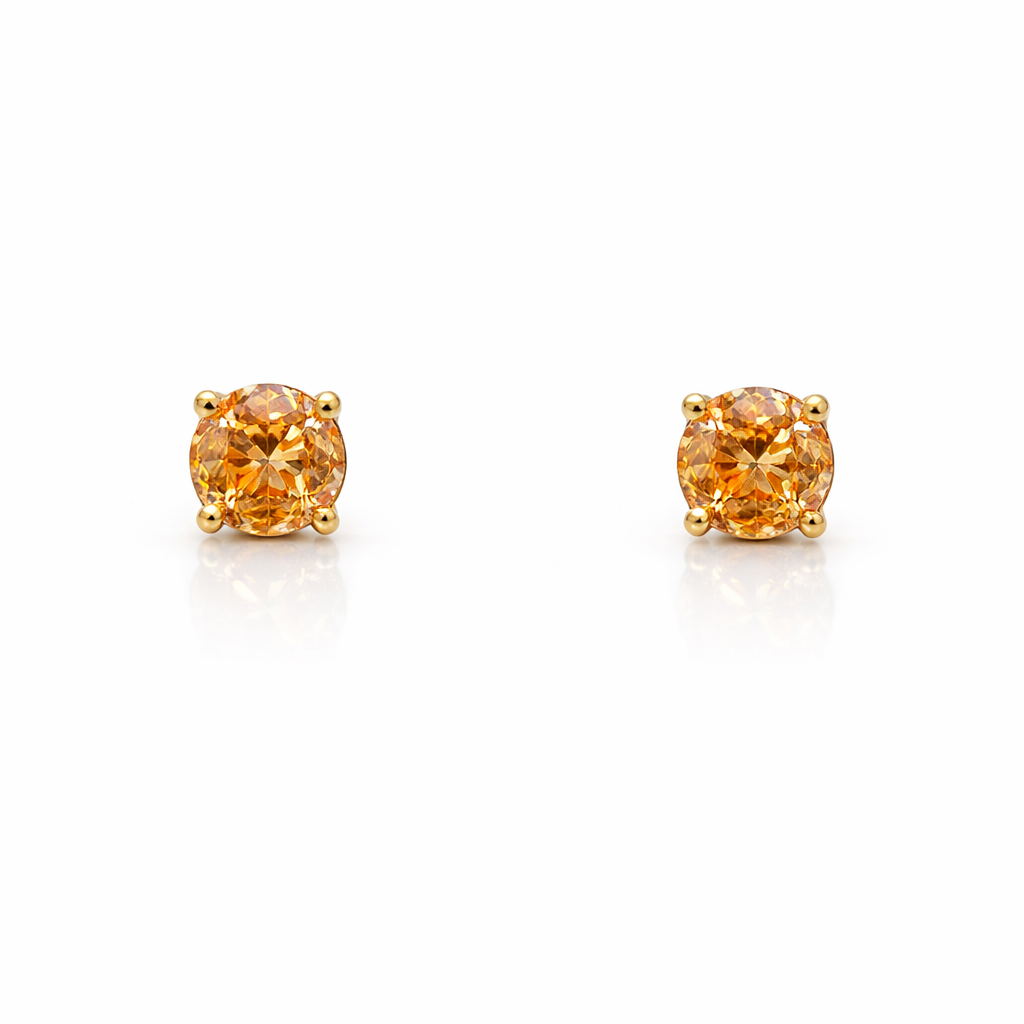 Round stud earrings