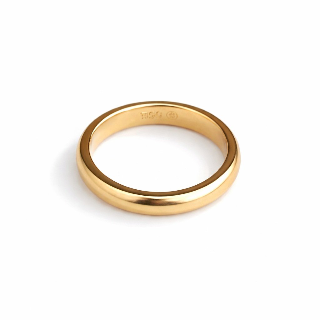 Plain-faced gold ring