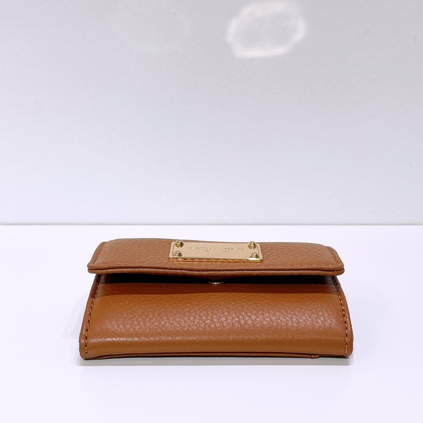 Michael Kors Brown Leather Card Small Wallet with Keychain