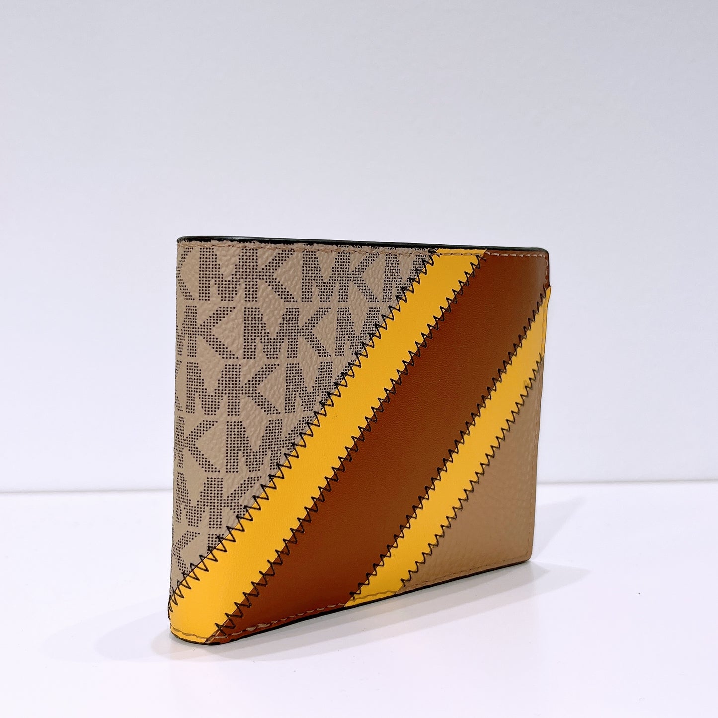 Michael Kors Cooper Striped Logo Billfold Wallet With Coin Pouch
