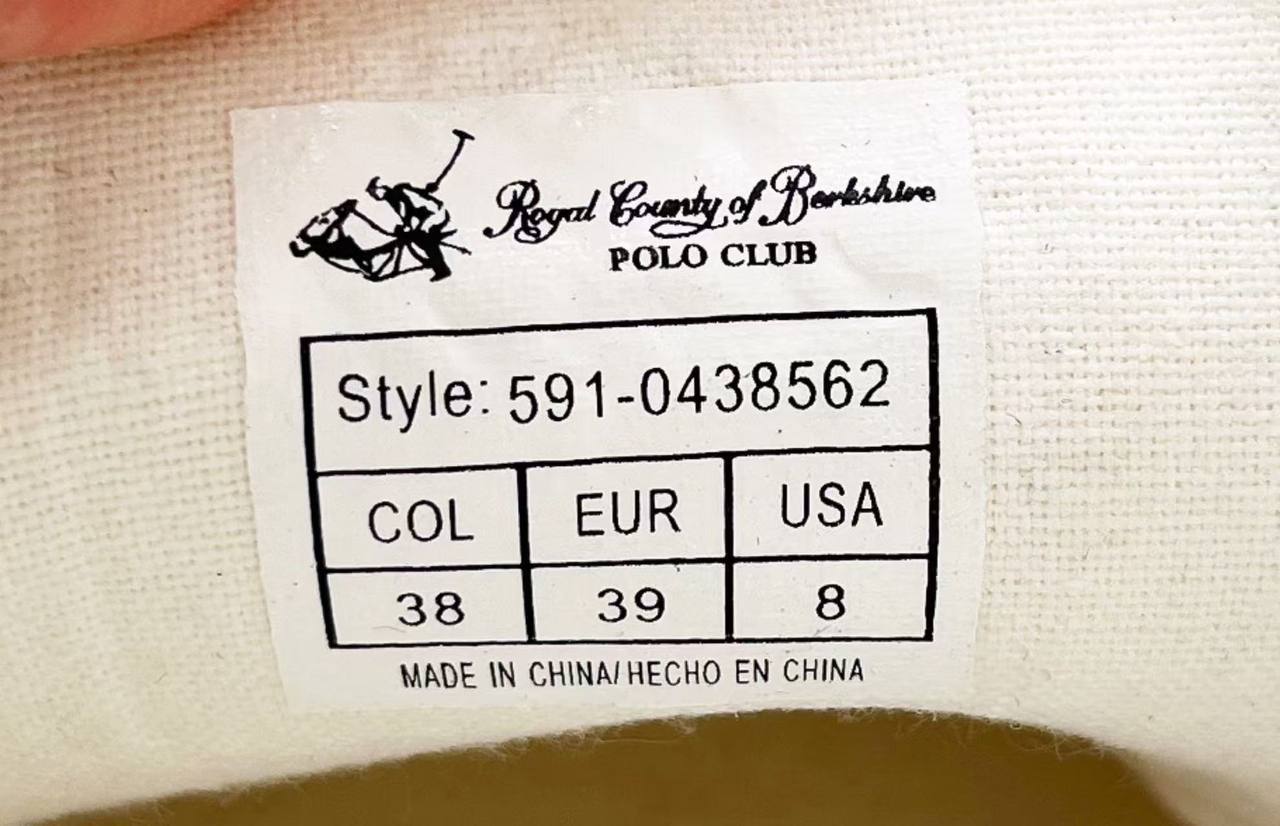 Royal County Polo Club white canvas shoes π