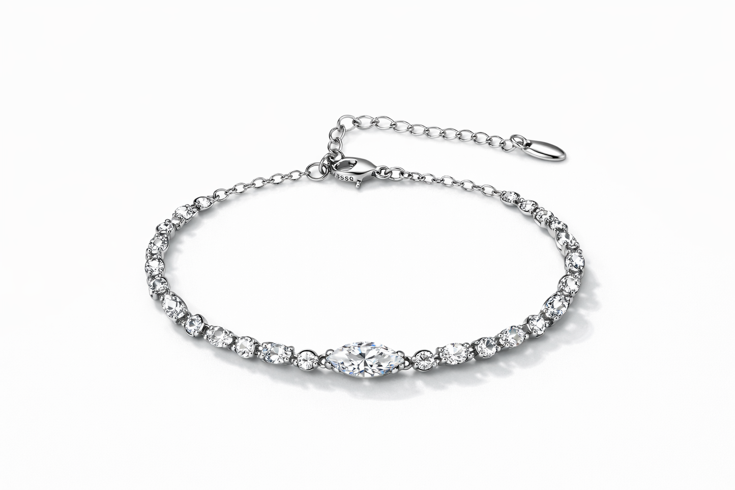 Silver tennis bracelet