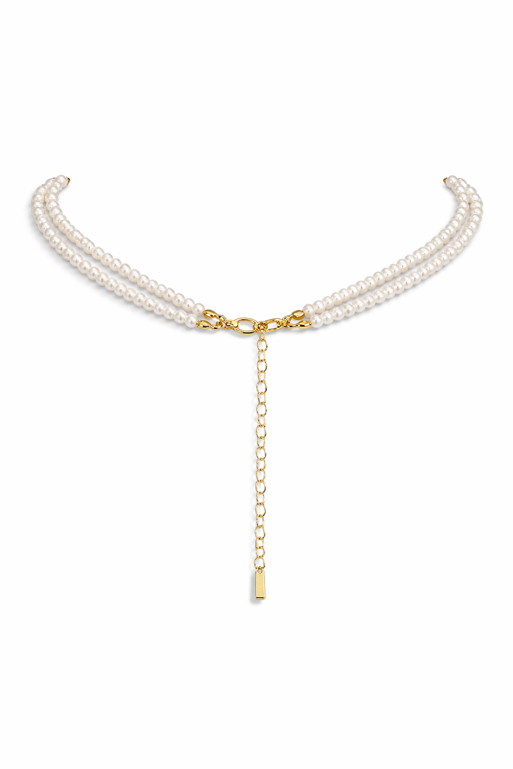 Double-strand pearl necklace