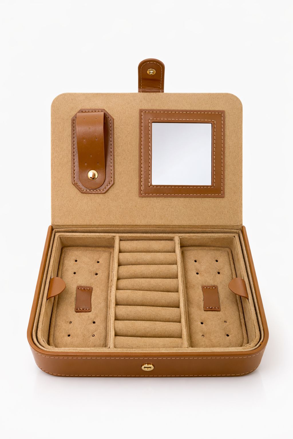 Skin Ceuticals Brown portable jewellery storage box