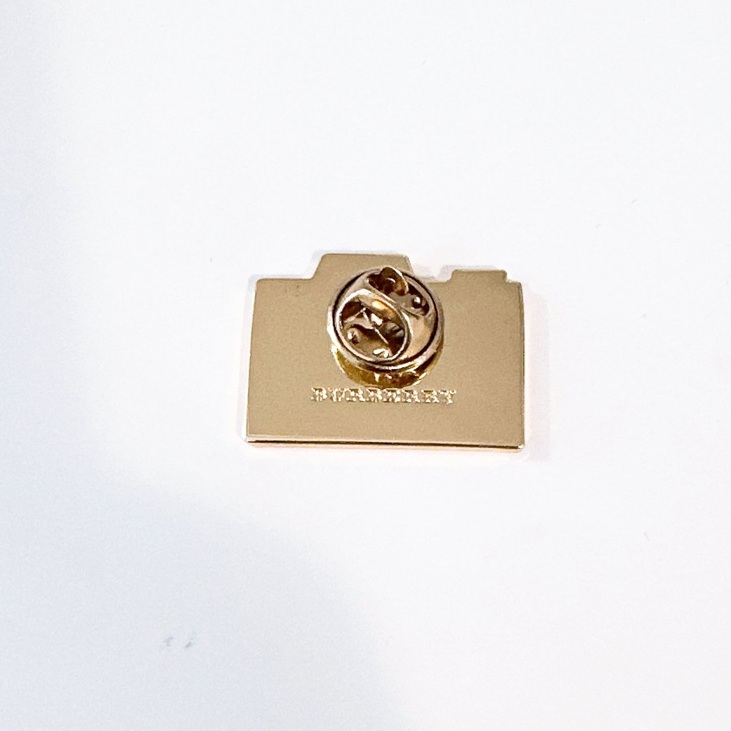 Burberry London Gold Tone Metal Camera designer BROOCH PIN