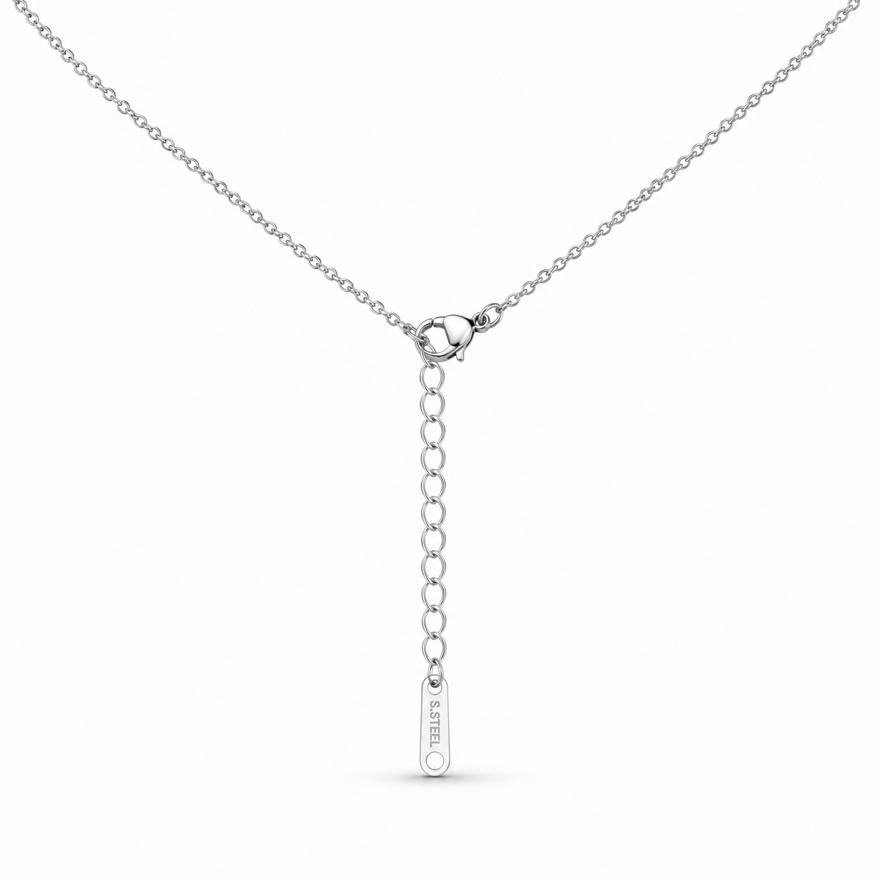 Sparkling Bow Crystal Necklace – Silver