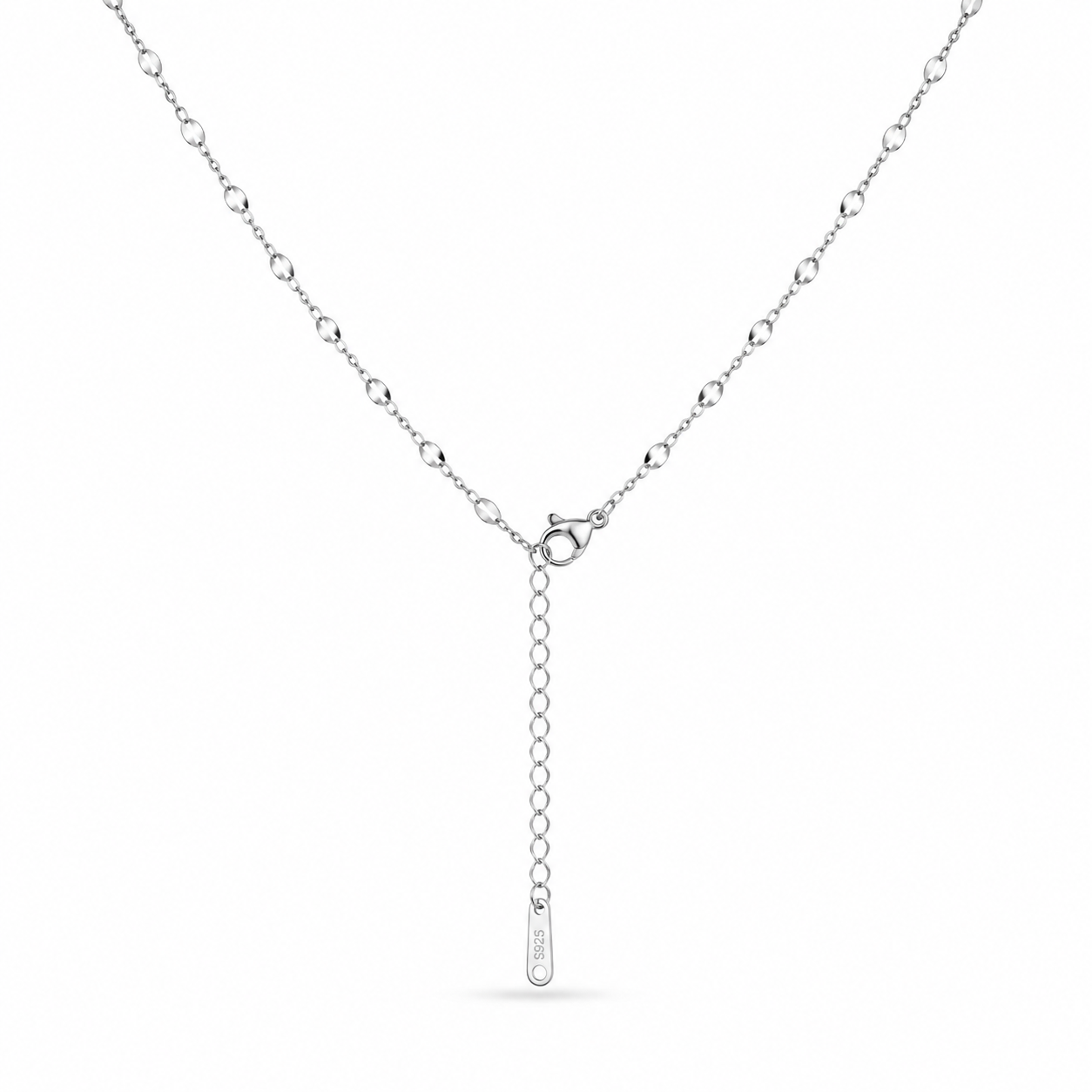 Crystal Butterfly Necklace – Silver