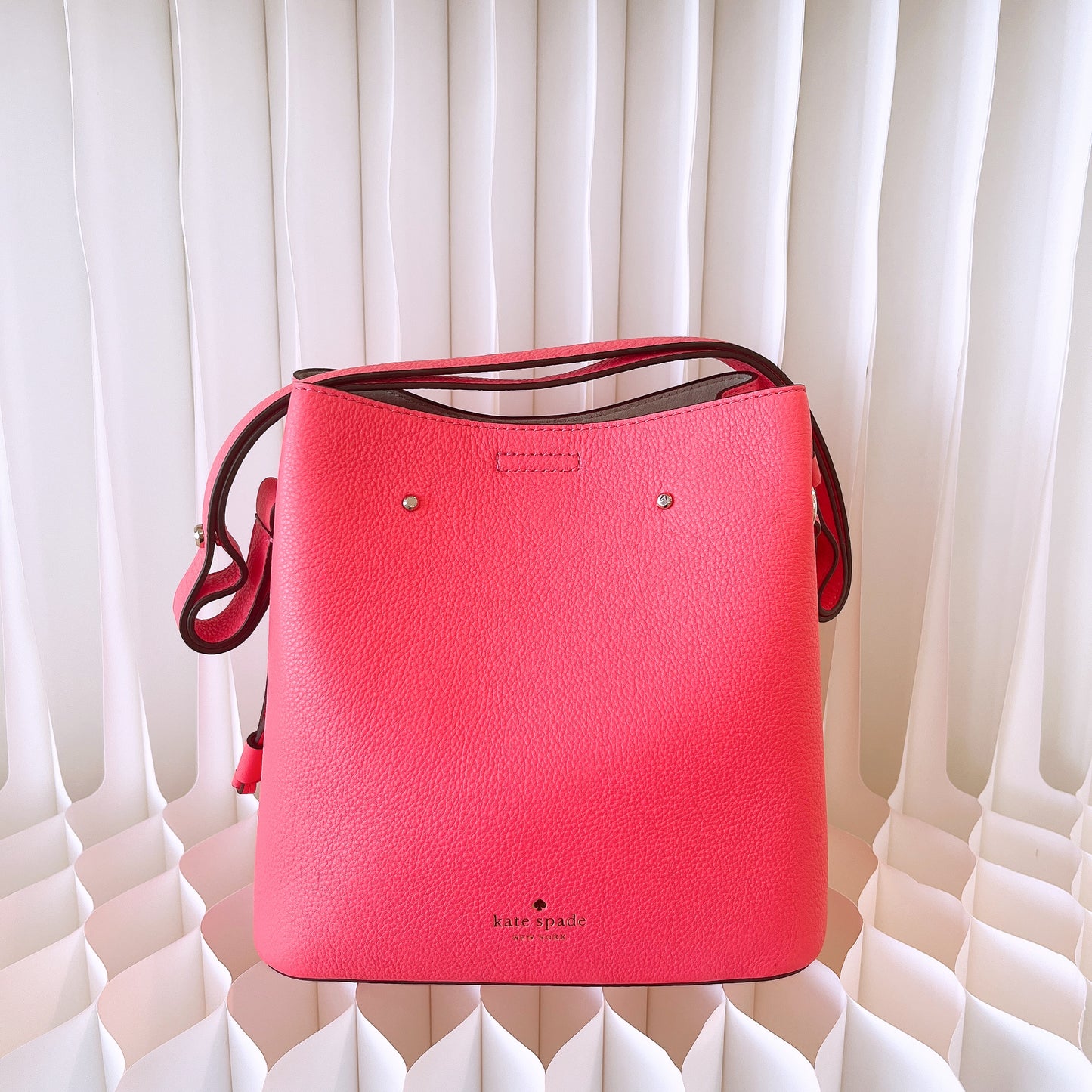 Kate Spade Eva Bucket Bag With Drawstring Red