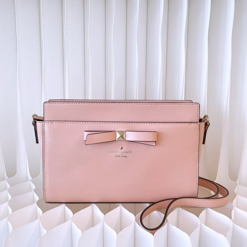 Kate Spade Pink Leather Beacon Court Angelica Crossbody Bag