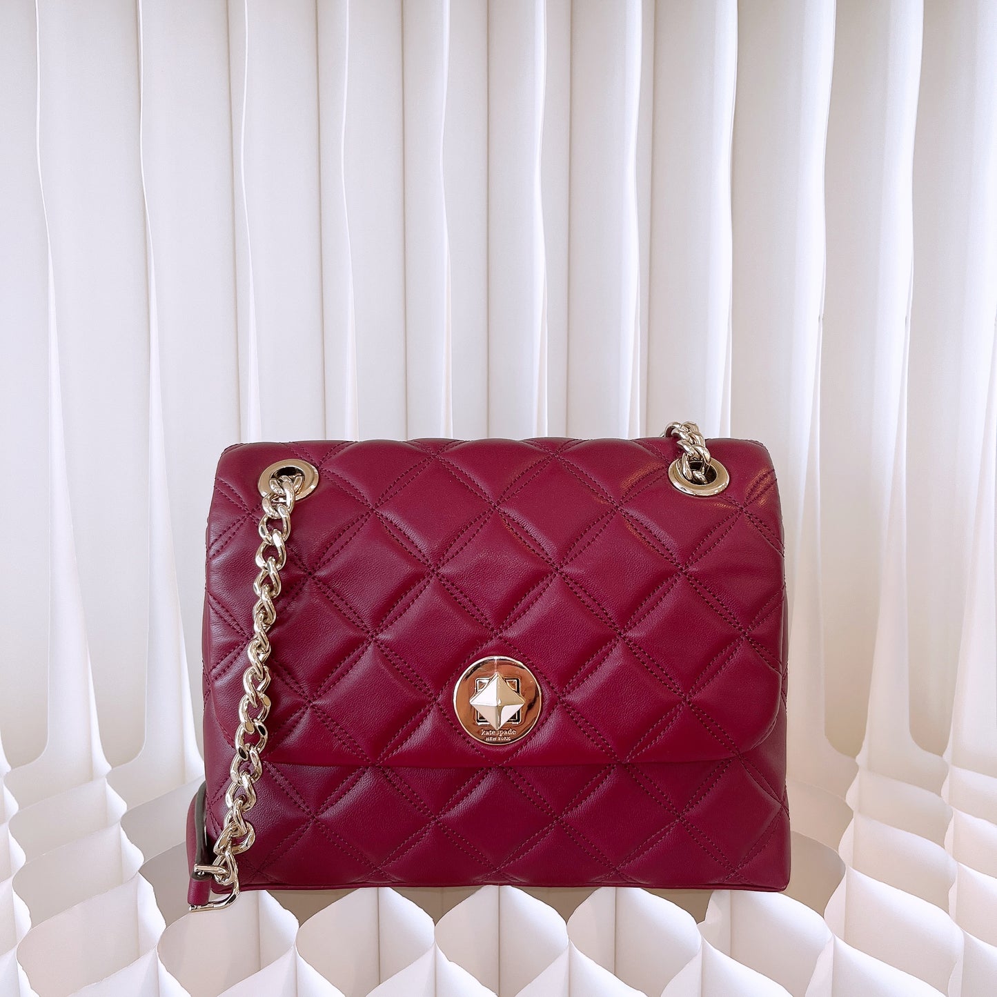 Kate Spade Natalis Medium Flap Shoulder Bag In Blackberry
