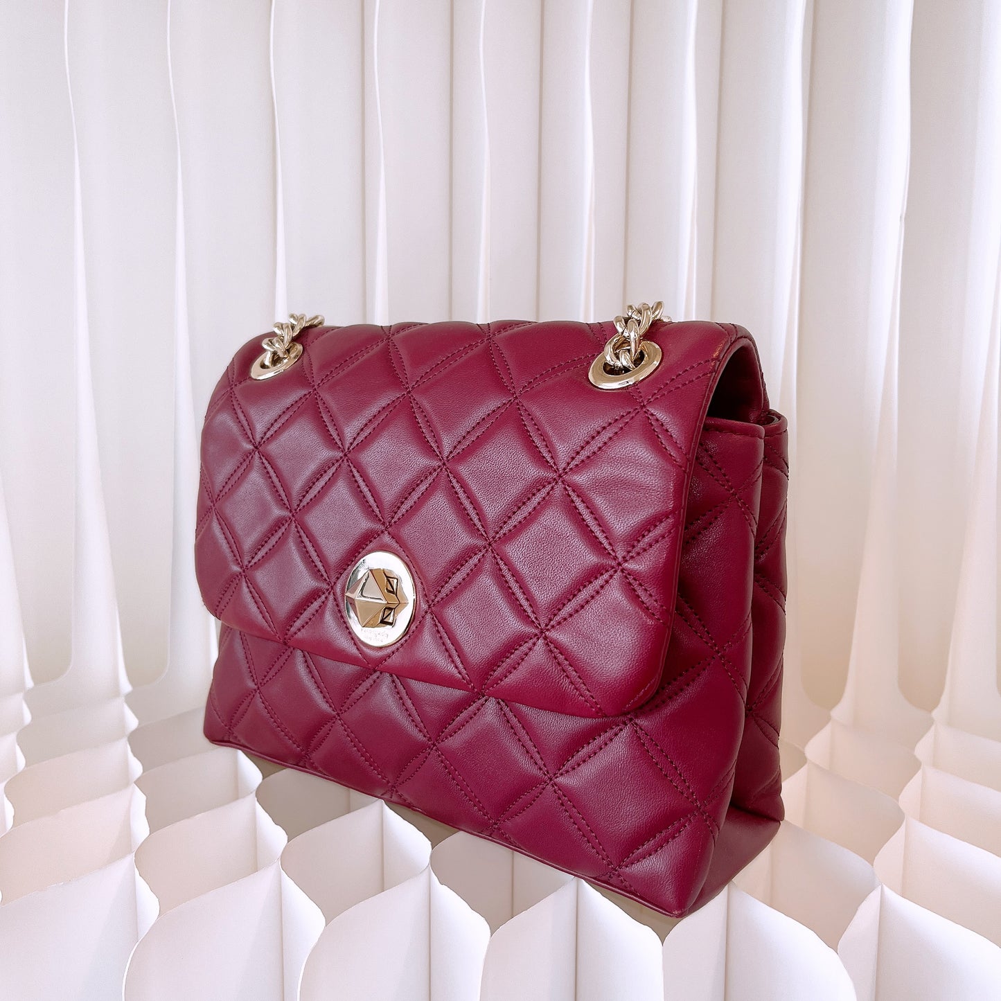 Kate Spade Natalis Medium Flap Shoulder Bag In Blackberry