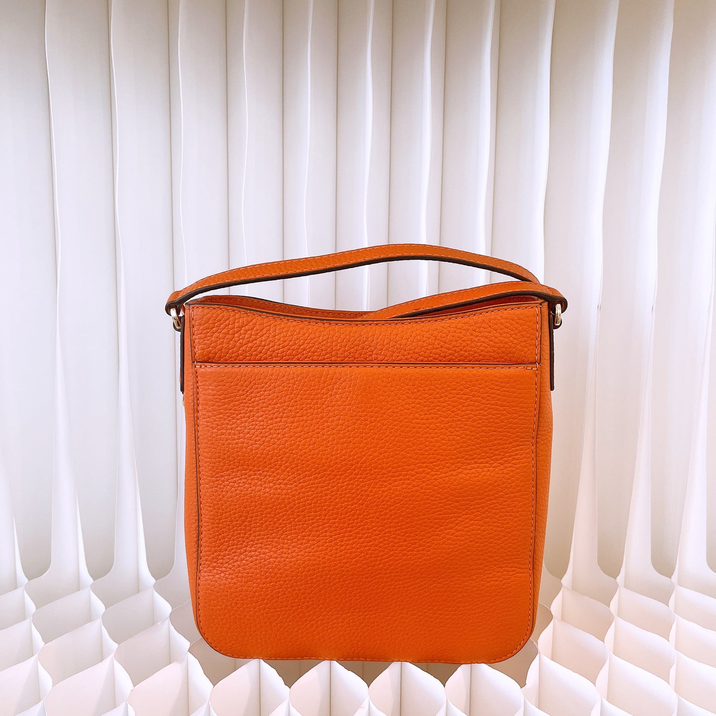 Michael Kors Hamilton Crossbody Pebble Leather In Orange