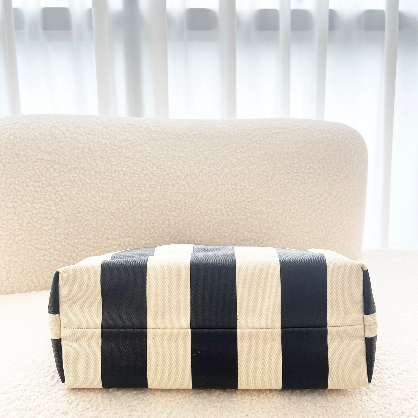 Karllagerfeld Striped Canvas Beach Bag
