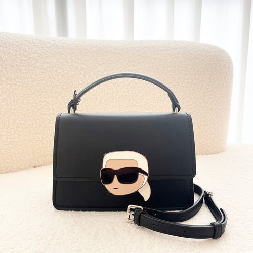 Karl Lagerfeld Ikon Lock leather cross body bag