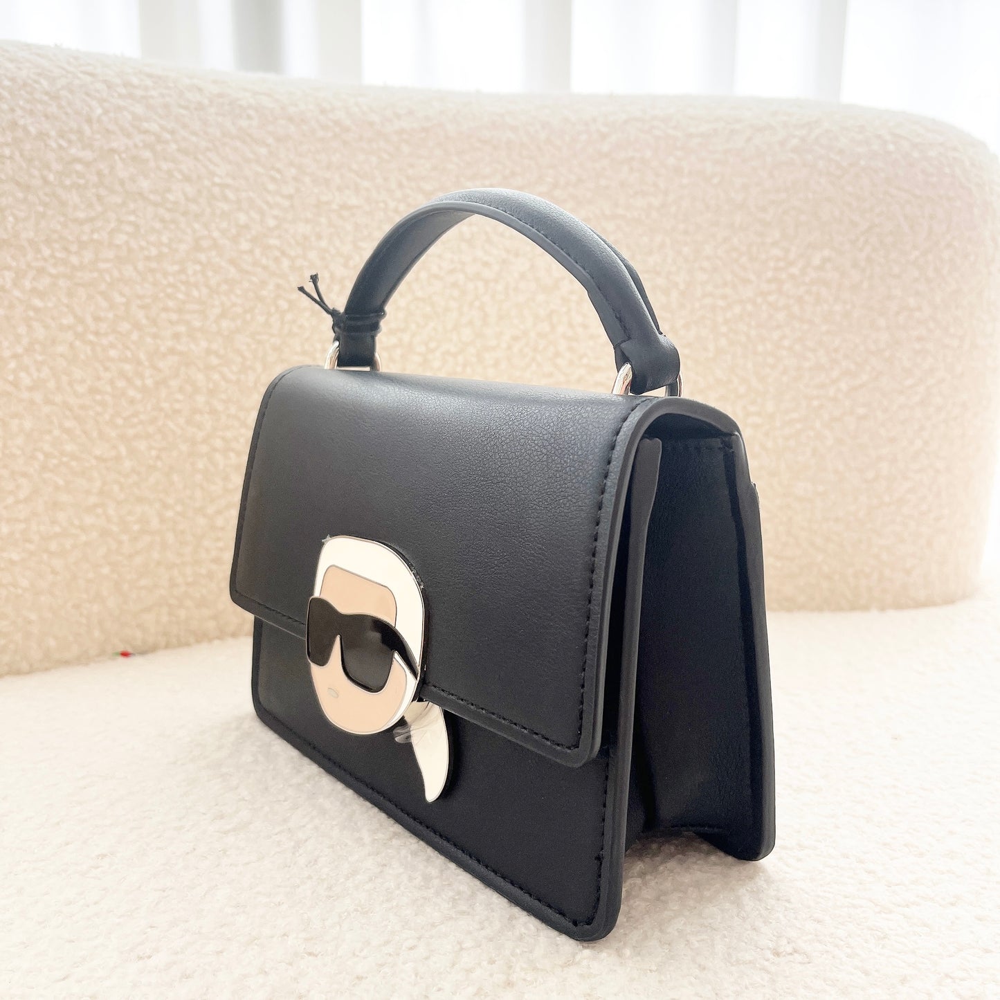 Karl Lagerfeld Ikon Lock leather cross body bag