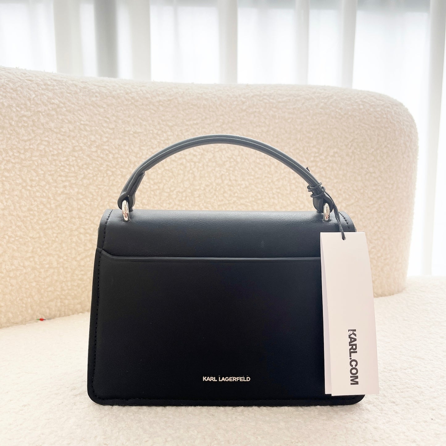 Karl Lagerfeld Ikon Lock leather cross body bag